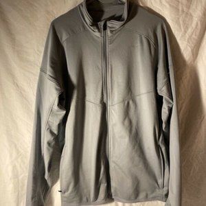 Men’s Grey Nike Dri Fit Long Sleeve Zip Up Running Jacket Size L